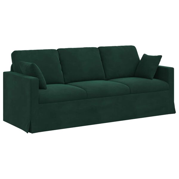 vidaXL Sofa Dunkelgr&uuml;n Gesamtabmessungen: 198 x 78 x 80 cm (B x T x H)