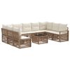 vidaXL Gartensofa-set 10 pcs Beige Poly-Rattan