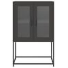 vidaXL Highboard Schwarz 68x39x107 cm Stahl