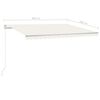 vidaXL Markise Automatisch Einziehbar mit Pfosten 4x3 m Creme