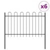 vidaXL Gartenzaun BOXTEL 6 stk. 10,2 x 1,2 m Pulverbeschichteter Stahl