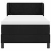 vidaXL Boxspringbett mit Matratze Schwarz 100 x 200 cm Stoff