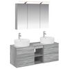 vidaXL Badezimmerm&ouml;bel-Set 4 stk. Grau Sonoma 100 x 14,5 x 70 cm