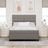 vidaXL Boxspringbett mit Matratze Taupe 160 x 200 cm Stoff