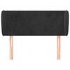vidaXL Kopfteil mit Ohren Schwarz 83x23x78/88 cm Samt
