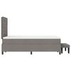 vidaXL Boxspringbett mit Matratze Taupe 120 x 190 cm Stoff