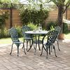 vidaXL Garten Essgruppe 5 pcs Gr&uuml;n Aluminium