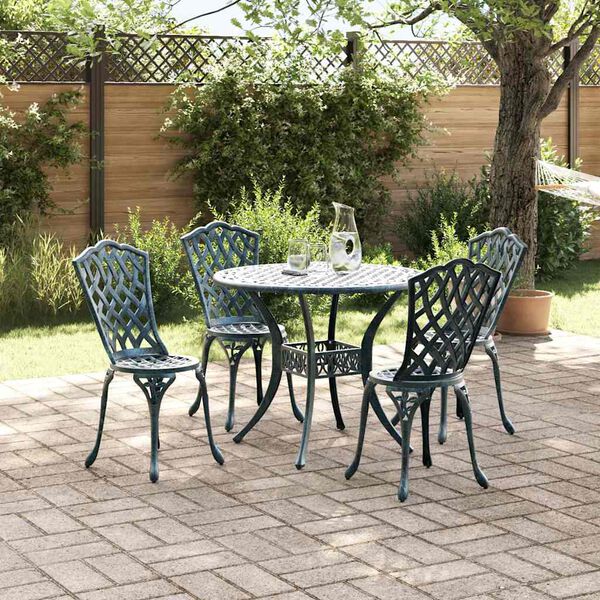 vidaXL Garten Essgruppe 5 pcs Gr&uuml;n Aluminium