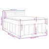 vidaXL Boxspringbett mit Matratze Taupe 140x190 cm Stoff