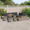 vidaXL Gartensofa-set 14 pcs Grau Poly-Rattan