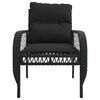 vidaXL 4-tlg. Garten-Sofagarnitur mit Kissen Schwarz Poly Rattan