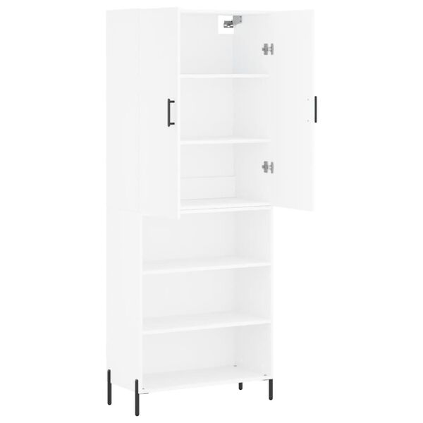 vidaXL Highboard Wei&szlig; 69,5x34x180 cm Holzwerkstoff
