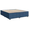 vidaXL Boxspringbett mit Matratze Blau 200x200 cm Stoff