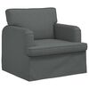 vidaXL Sofa Set 2 pcs Dunkelgrau 144 x 80 x 85 cm Stoff