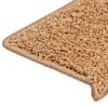 vidaXL Stufenmatten 15 Stk. 65x21x4 cm Beige Rechteckiger Rand