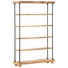 vidaXL B&uuml;cherregal 5 F&auml;cher 120x35x180 cm Massivholz Mango und Stahl