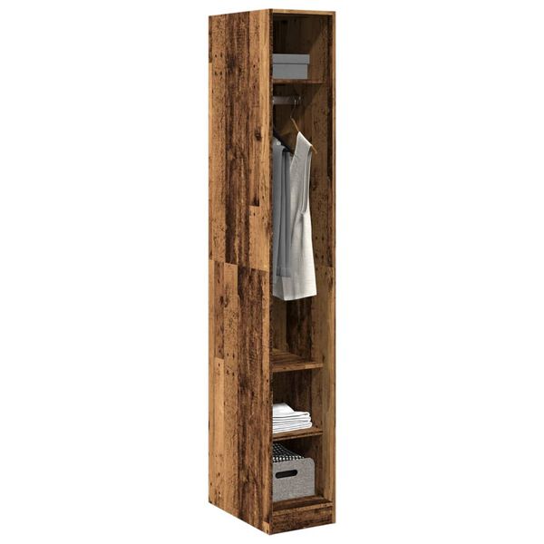 vidaXL Kleiderschrank Altholz-Optik 30x50x200 cm Holzwerkstoff