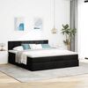 vidaXL Ottoman-Bett mit Matratze Schwarz 160x200 cm Stoff