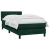 vidaXL Boxspringbett mit Matratze Dunkelgr&uuml;n 90x210 cm Samt