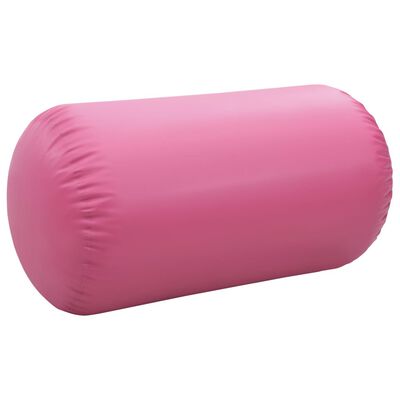 vidaXL Aufblasbare Gymnastik-Rolle mit Pumpe 120x90 cm PVC Rosa
