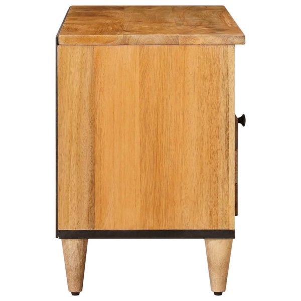 vidaXL TV-Schr&auml;nk mit Regal Natur 100 x 33,5 x 46 cm Massivholz Mango