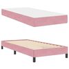 vidaXL Boxspringbett mit Matratze Rosa 100 x 220 cm Stoff