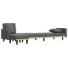 vidaXL Schlafsofa in L-Form Dunkelgrau 275x140x70 cm Stoff