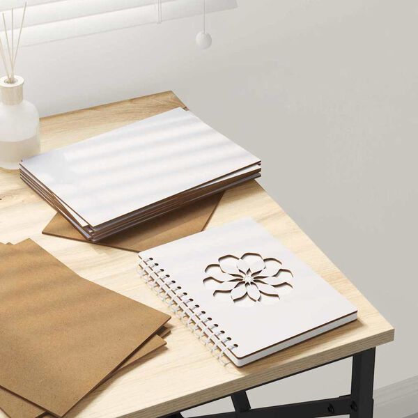 vidaXL Dekoplatten 50 pcs Wei&szlig; 15 x 21 x 0,27 cm Holzwerkstoff