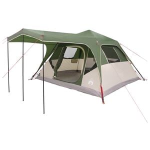 vidaXL Familienzelt Gr&uuml;n 305 x 275 x 190 cm Polyester und Stahl