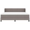 vidaXL Boxspringbett mit Matratze Taupe 180 x 200 cm Stoff
