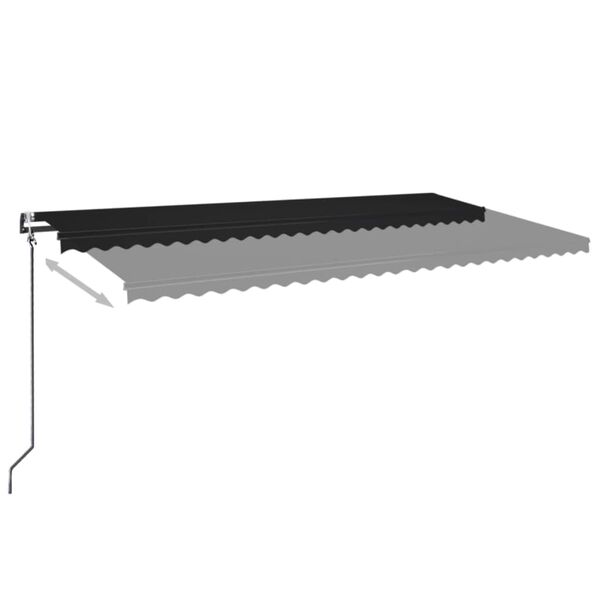 vidaXL Automatische Markise mit LED & Windsensor 600x350 cm Anthrazit