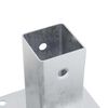 vidaXL Pfostentr&auml;ger Quadratisch 4Stk. Silber 61x61mm Verzinkter Stahl