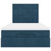 vidaXL Ottoman-Bett mit Matratzen & LEDs Dunkelblau 120x200 cm Samt