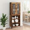 vidaXL Highboard Wandmontiert Altholz 69,5 x 34 x 180 cm Holzwerkstoff