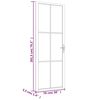 vidaXL Innent&uuml;r 76x201,5 cm Wei&szlig; Mattglas und Aluminium