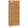 vidaXL Highboard 2 pcs Altholz Engineered Wood und Glas