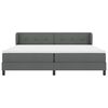 vidaXL Boxspringbett mit Matratze Dunkelgrau 200 x 200 cm Stoff
