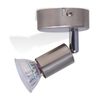 vidaXL Wandleuchte mit LED Spotlight 2 stk Satin Nickel