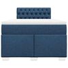 vidaXL Boxspringbett mit Matratze Blau 120x190 cm Stoff