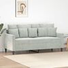 vidaXL 2-Sitzer-Sofa Hellgrau 140 cm Samt