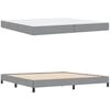 vidaXL Boxspringbett mit Matratze Hellgrau 200 x 200 cm Stoff