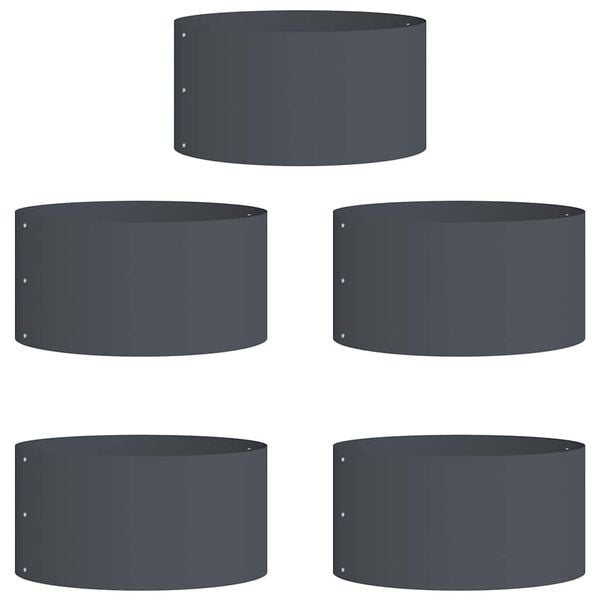 vidaXL Pflanzenring 5 pcs Anthrazit 40 x 40 x 20 cm