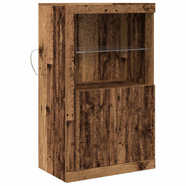 vidaXL LED-Sideboard Altholz 60,5 x 37 x 100 cm Holzwerkstoff