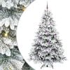 vidaXL K&uuml;nstlicher Weihnachtsbaum mit 300 LEDs Wei&szlig; 210 cm PE und PVC