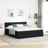 vidaXL Ottoman-Bett mit Matratzen Schwarz 200x200 cm Stoff