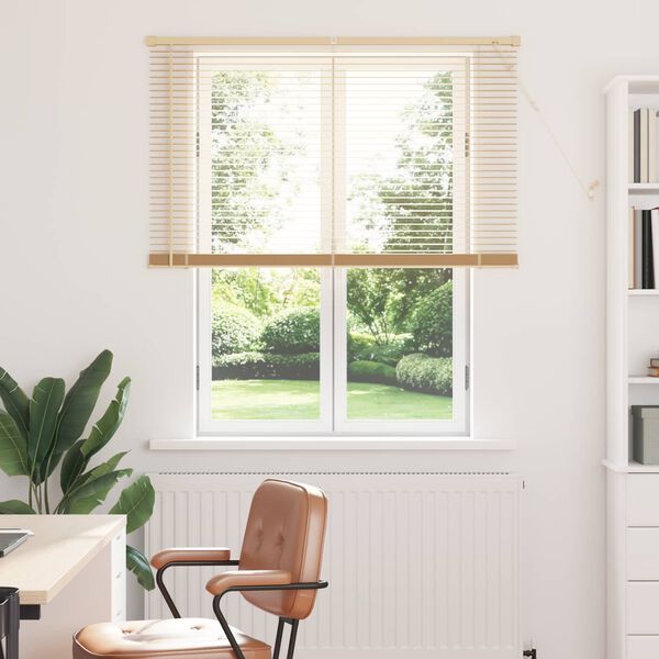 vidaXL Venetianer Jalousie Hellbraun mit Muster 150 x 120 cm PVC