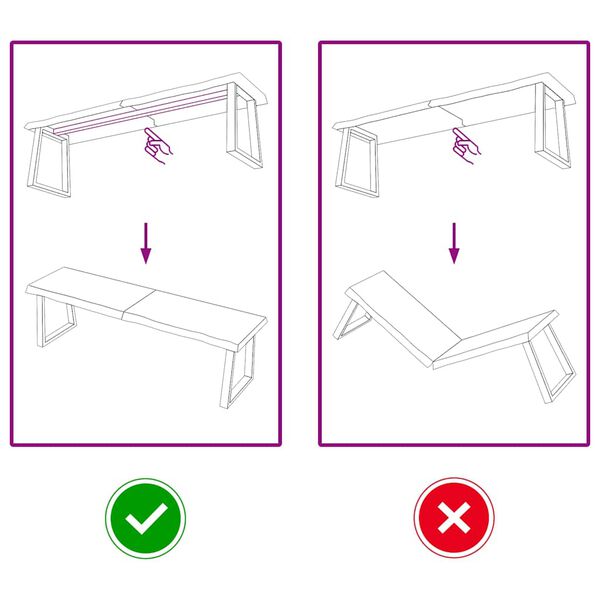 vidaXL Tischplatte Dunkelbraun 140x40x(2-6)cm Massivholz Eiche
