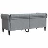 vidaXL Chesterfield-Sofa 2-Sitzer Hellgrau Stoff
