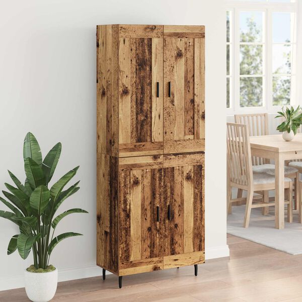 vidaXL Highboard 2 pcs Altholz Holzwerkstoff