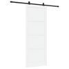 vidaXL Schiebet&uuml;r ORKDAL 93 x 232 cm Holzwerkstoff Wei&szlig; und Schwarz